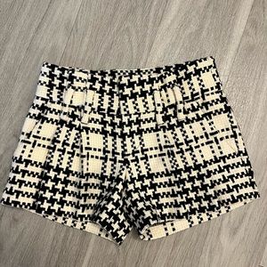 L.A.M.B. Wool herringbone plaid shorts
